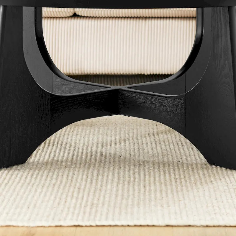 36-Inch Round Wooden Coffee Table