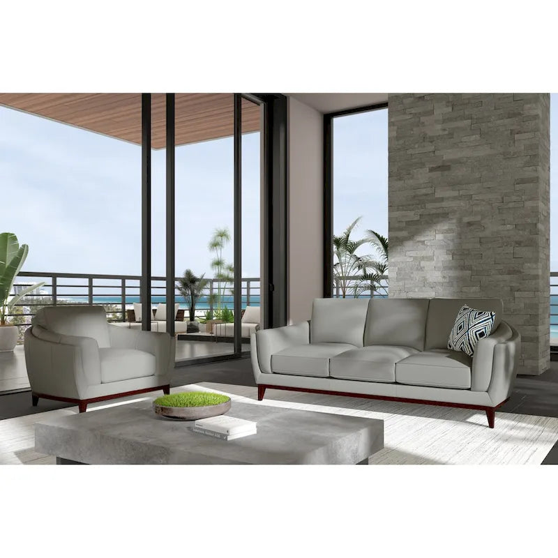 Top Grain Leather Sofa - 91.5W x 38.5D x 33.5H
