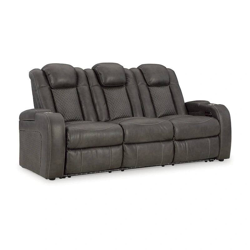 Power Reclining Sofa with LED Lights and USB Charging - 85 W x 43 D x 43 H