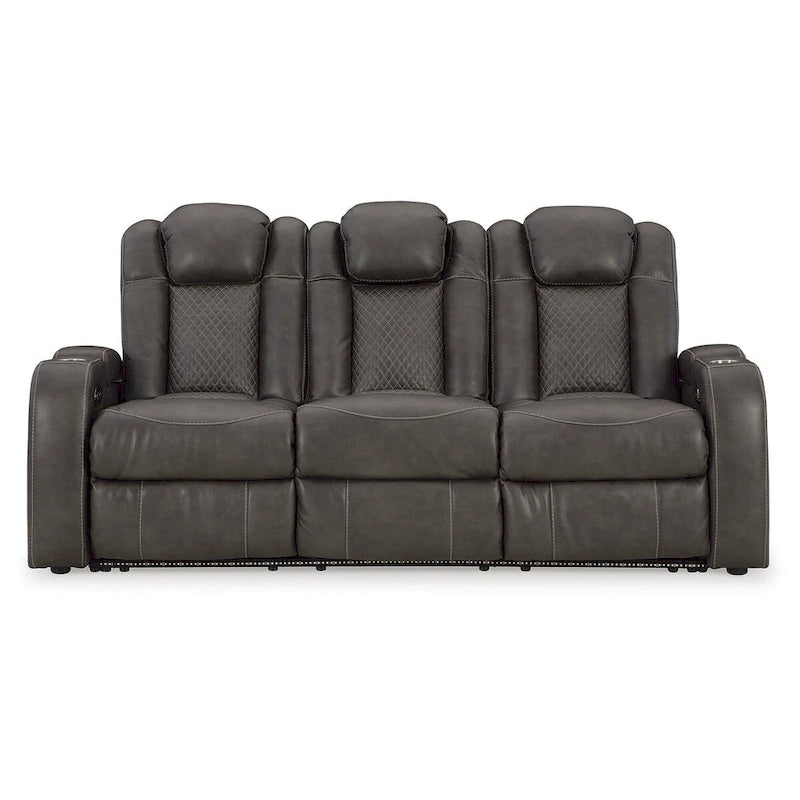 Power Reclining Sofa with LED Lights and USB Charging - 85 W x 43 D x 43 H