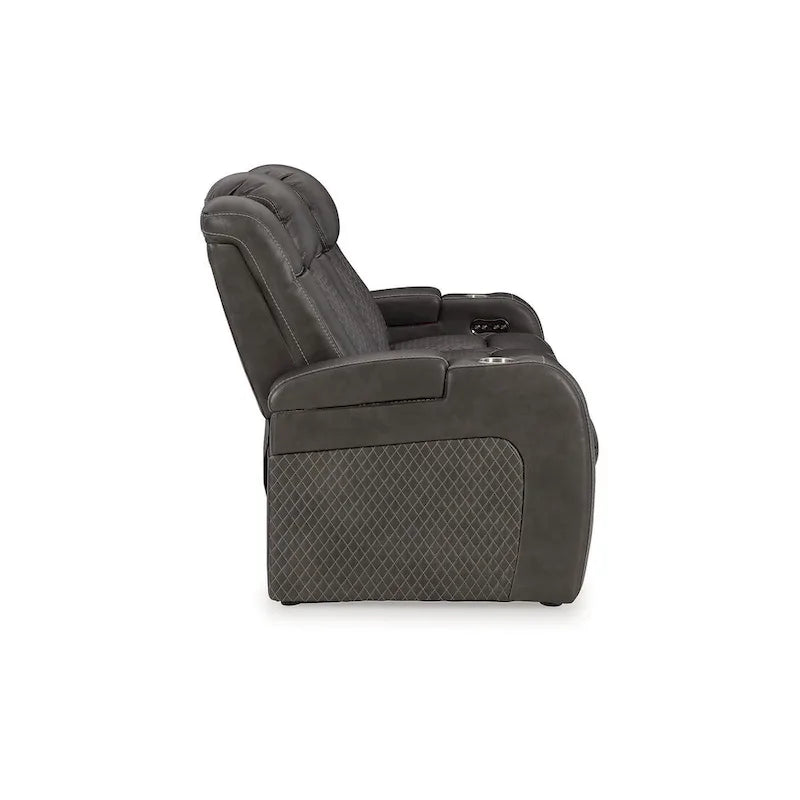 Power Reclining Sofa with LED Lights and USB Charging - 85 W x 43 D x 43 H