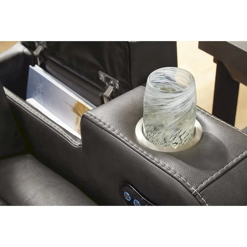 Power Reclining Sofa with LED Lights and USB Charging - 85 W x 43 D x 43 H