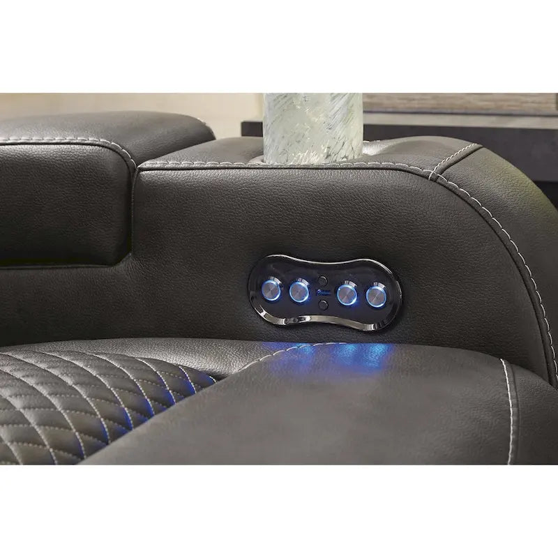 Power Reclining Sofa with LED Lights and USB Charging - 85 W x 43 D x 43 H