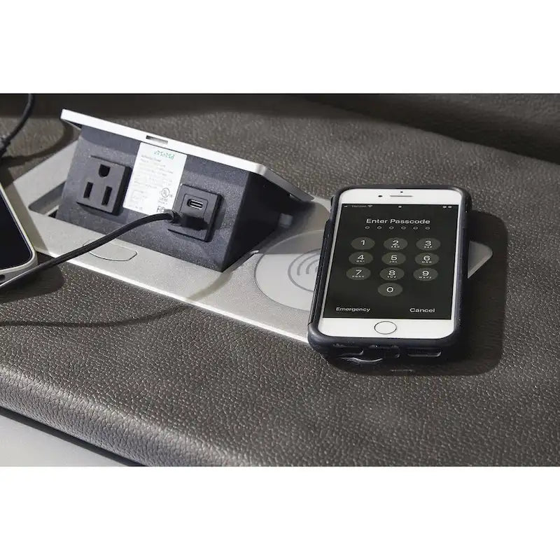 Power Reclining Sofa with LED Lights and USB Charging - 85 W x 43 D x 43 H