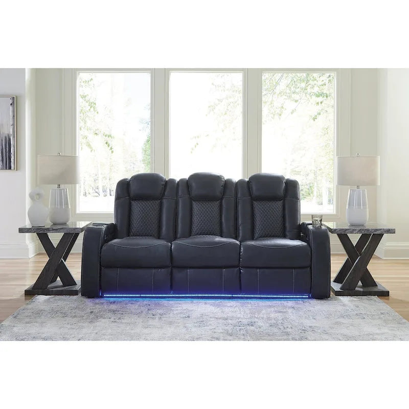 Power Reclining Sofa with LED Lights and USB Charging - 85 W x 43 D x 43 H