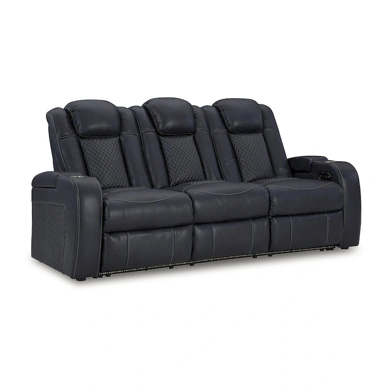Power Reclining Sofa with LED Lights and USB Charging - 85 W x 43 D x 43 H