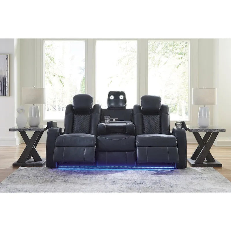 Power Reclining Sofa with LED Lights and USB Charging - 85 W x 43 D x 43 H