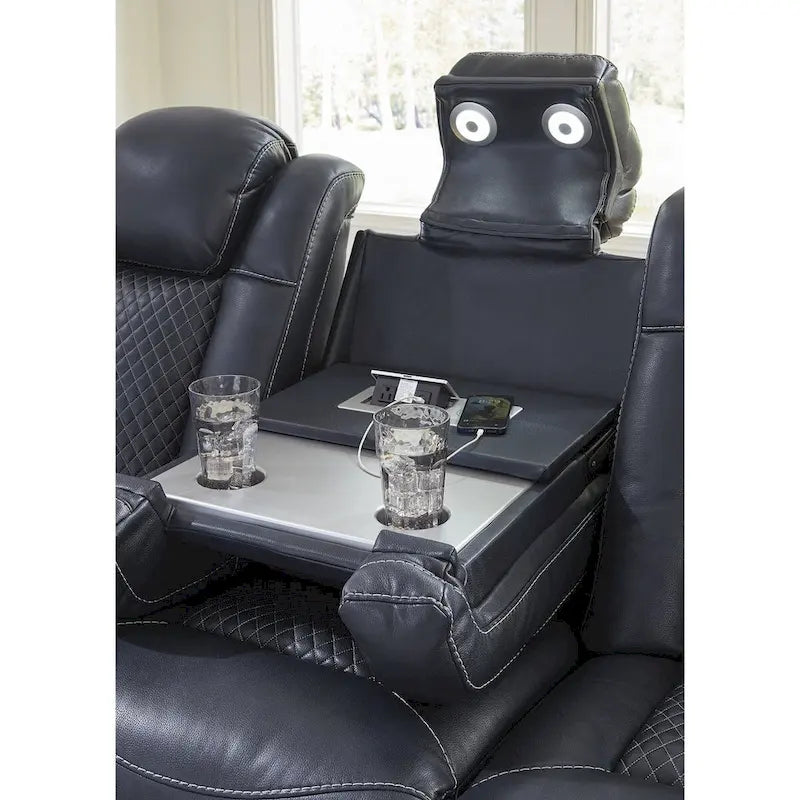 Power Reclining Sofa with LED Lights and USB Charging - 85 W x 43 D x 43 H