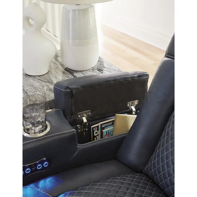 Power Reclining Sofa with LED Lights and USB Charging - 85 W x 43 D x 43 H