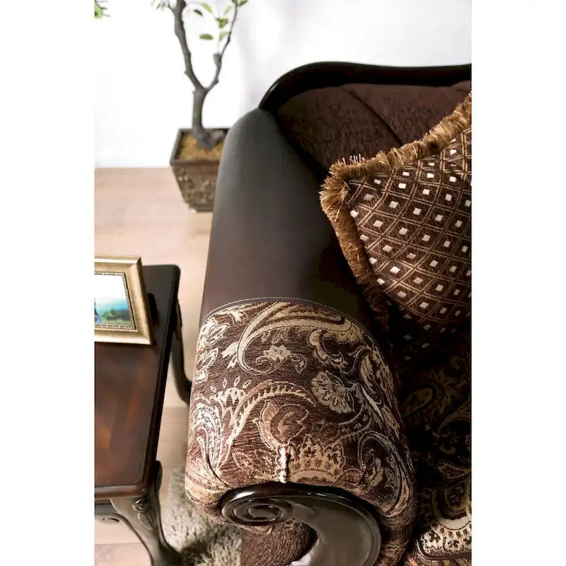 Dayaram Traditional Brown Sofa