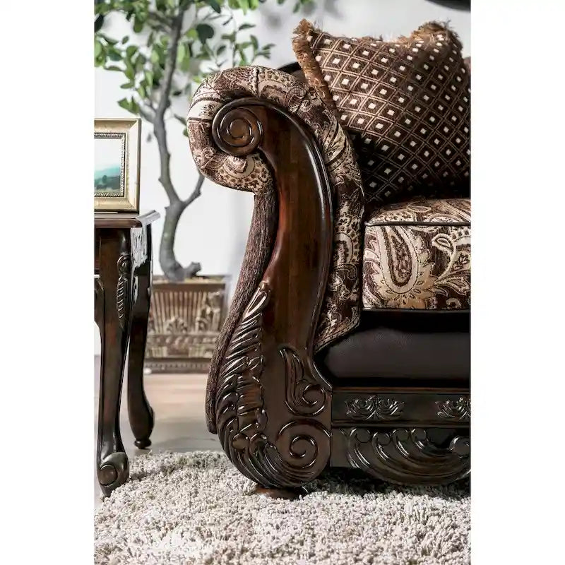 Dayaram Traditional Brown Sofa