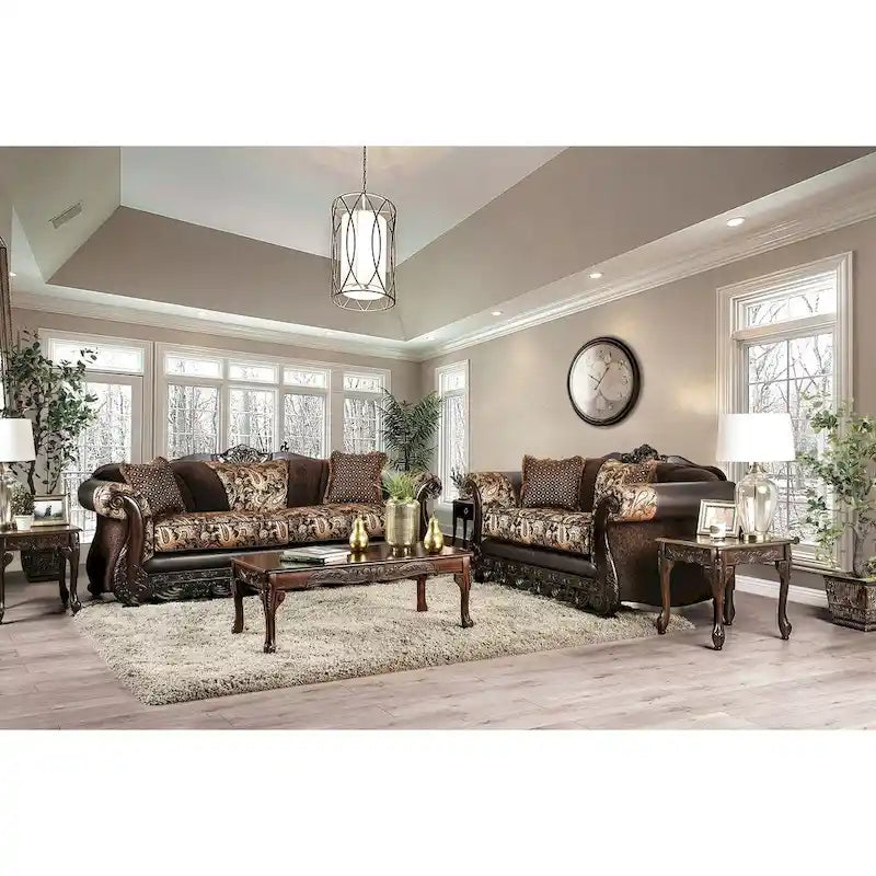 Dayaram Traditional Brown Sofa