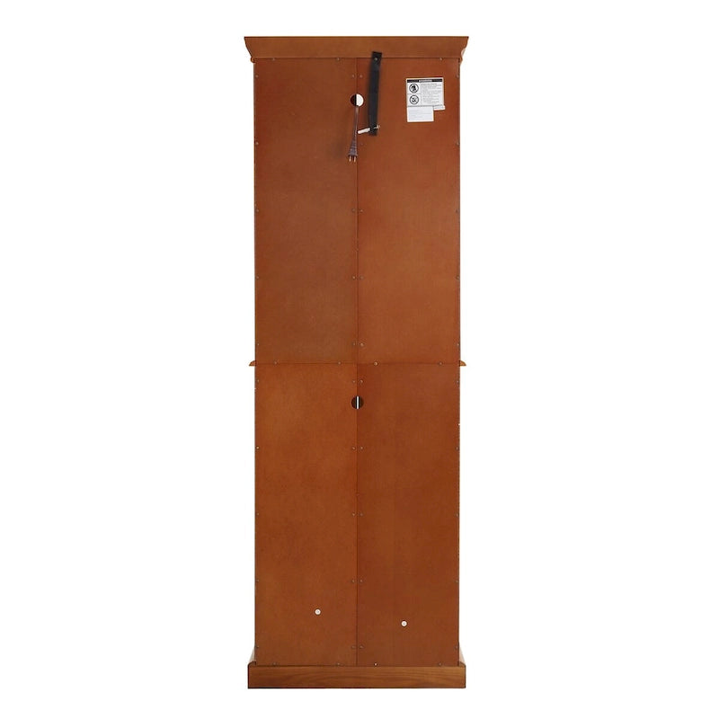 Curio Cabinet Lighted Curio Diapaly Cabinet with Adjustable Shelves, Tempered Glass Doors(E26 light bulb not included)