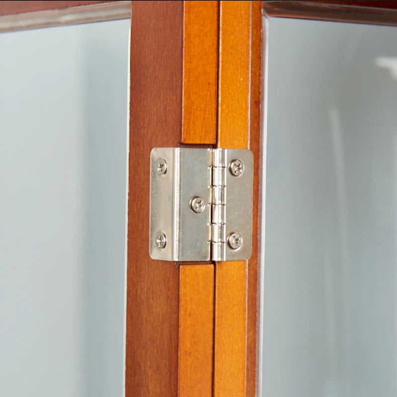 Curio Cabinet Lighted Curio Diapaly Cabinet with Adjustable Shelves, Tempered Glass Doors(E26 light bulb not included)
