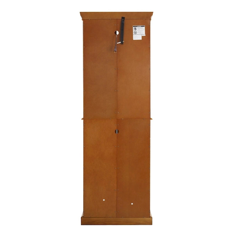 Curio Cabinet Lighted Curio Diapaly Cabinet with Adjustable Shelves, Tempered Glass Doors(E26 light bulb not included)
