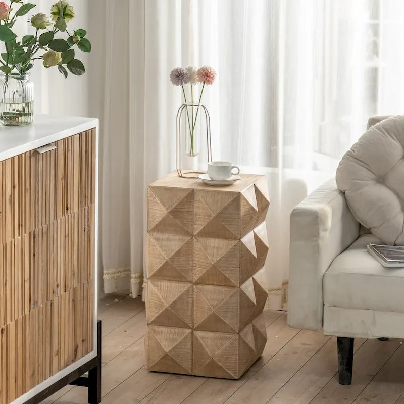 Retro Embossed Pattern Coffee Table - 23.62H