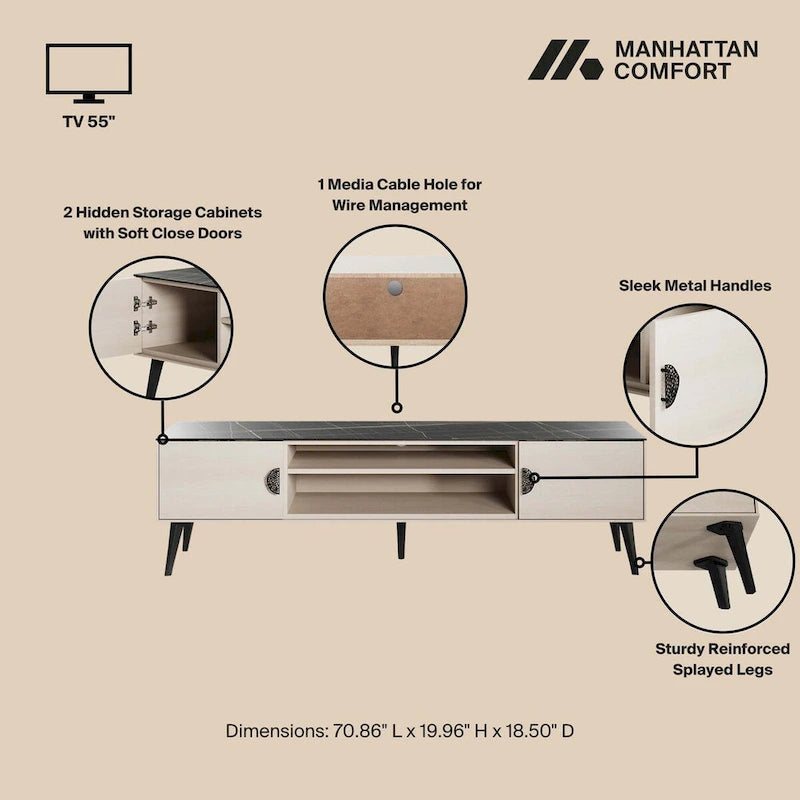 Haley 70.9 Mid-Century Modern TV Stand