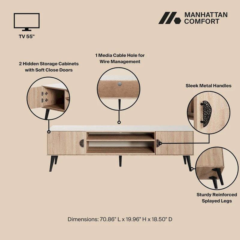 Haley 70.9 Mid-Century Modern TV Stand