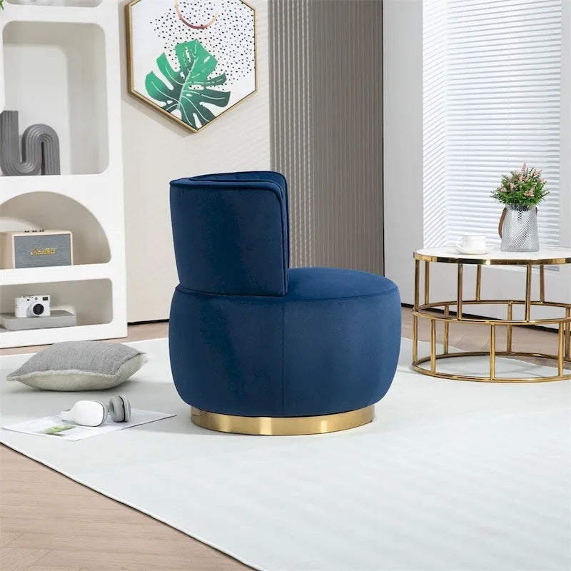 360 Degree Swivel Cuddle Barrel Accent Chairs with Wide Upholstered