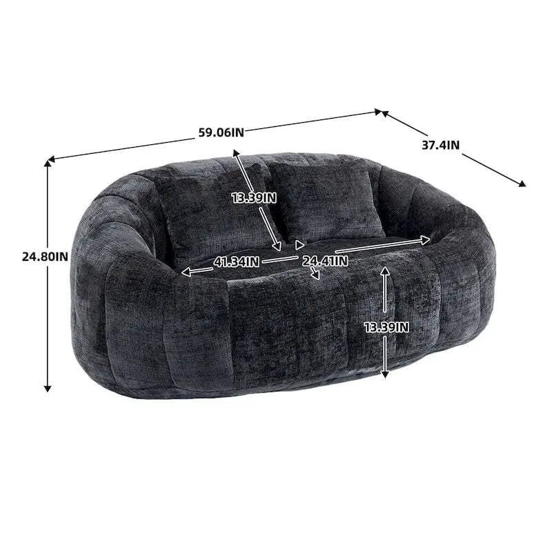High Back Bean Bag Lounge Chair for Adults and Kids - Indoor & Outdoor