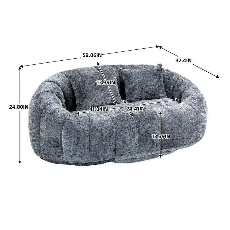 High Back Bean Bag Lounge Chair for Adults and Kids - Indoor & Outdoor