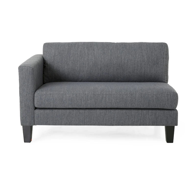Comfy 3-Seat Sofa with Wooden Legs, Modern Style for Living Room and Study