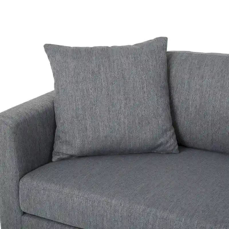 Comfy 3-Seat Sofa with Wooden Legs, Modern Style for Living Room and Study