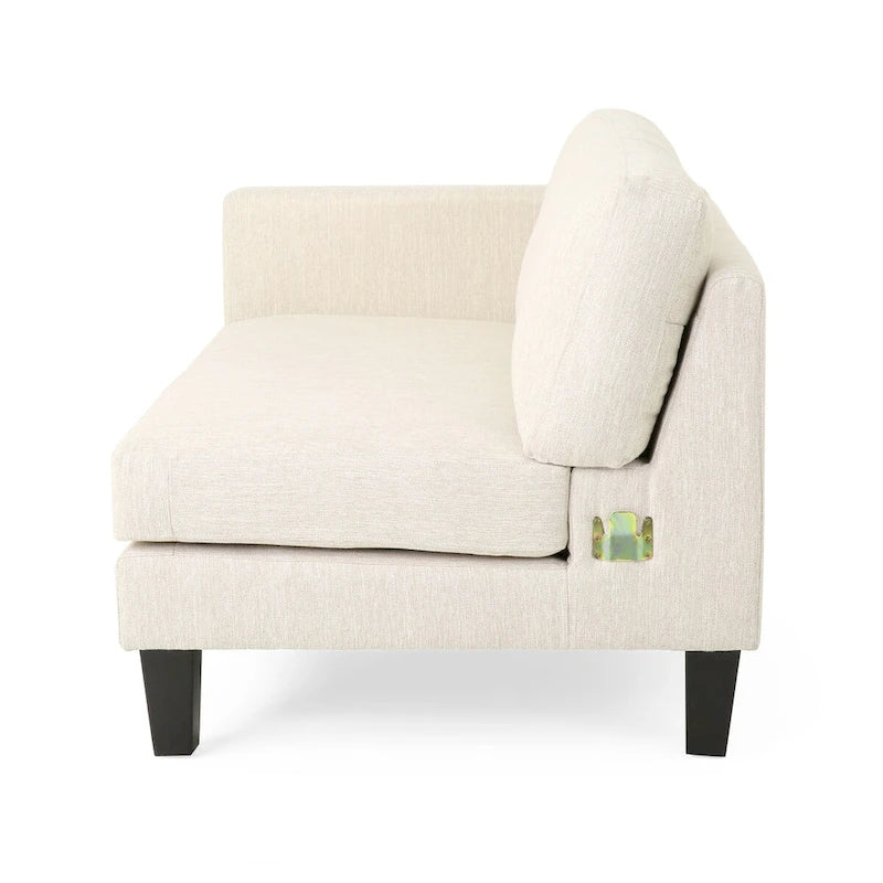 Comfy 3-Seat Sofa with Wooden Legs, Modern Style for Living Room and Study