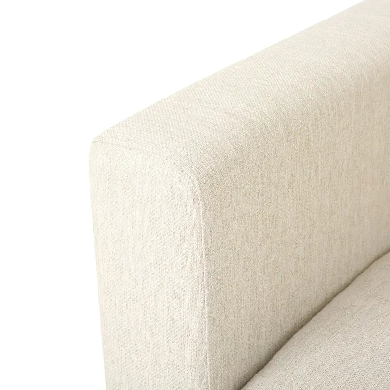 Comfy 3-Seat Sofa with Wooden Legs, Modern Style for Living Room and Study